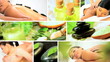 Montage of Multi Ethnic Females Enjoying Spa Treatment