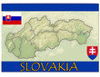 slovakia map seal coat flag emblem