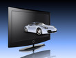 Monitor and car Monitor and car