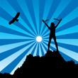 Vector: vector girl with raised hands and broken chains vector girl with raised hands and broken chains