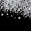 diamonds falling on black background