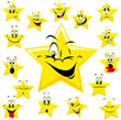 Vektor: stars with many expressions stars with many expressions