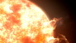 Sun surface and solar flares animation