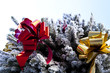Noël, fête, sapin, neige, cadeau, déco, décoration, nœud
