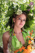 The girl with the wreath