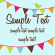 Retro Bunting and Bird Background