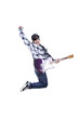 Photo: Guy jumps with guitar Guy jumps with guitar