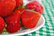 Many strawberries in plate