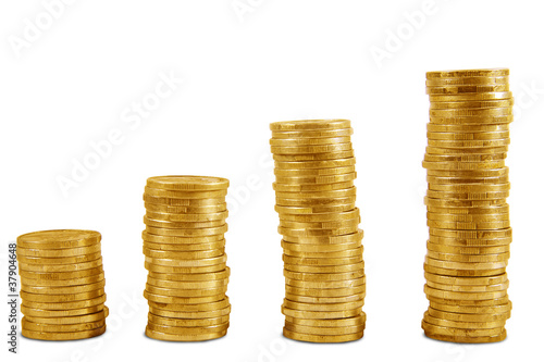 Photo: Uptrend gold coins Uptrend gold coins