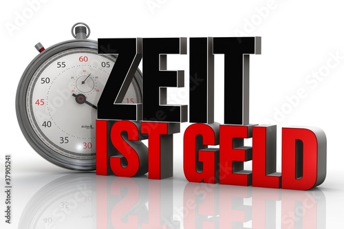 Illustration: zeit ist geld zeit ist geld