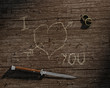 i love you carved on wood