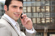 Businessman talking on the phone