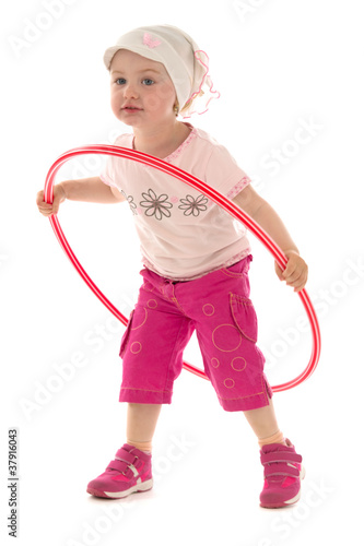 Photo: Girl and hula hoop Girl and hula hoop