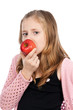 Girl eating apple Girl eating apple