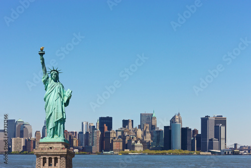 Photo: New York skyline with Statute of Liberty New York skyline with Statute of Liberty