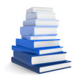 Books. Pile of Books. Blue Color Scale.