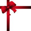 red gift, ribbon, bow