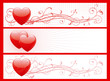 Vector set of valentin's day banners