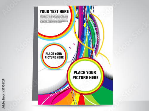 Vector: abstract colorful wave flayer abstract colorful wave flayer