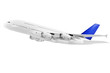 Modern airplane  on white.