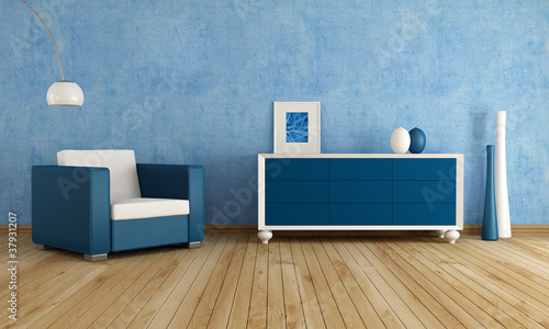 Illustration: Blue living room Blue living room