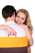 portrait of couple with bag