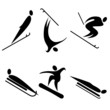 winter sports icons.