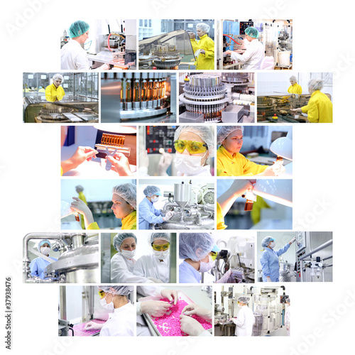Photo: Pharmaceutical Industry Collage Pharmaceutical Industry Collage