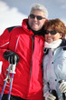 Portrait of a couple on a skiing holiday