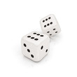dice on the white background