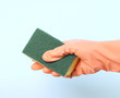Photo: Hand with sponge Hand with sponge