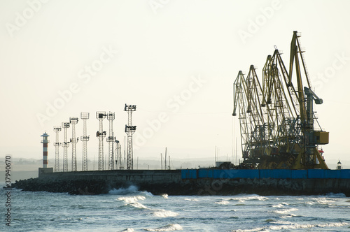 Photo: Commercial port cranes Commercial port cranes