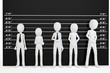 3d man with police lineup wall