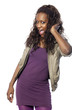 funny young black afro woman