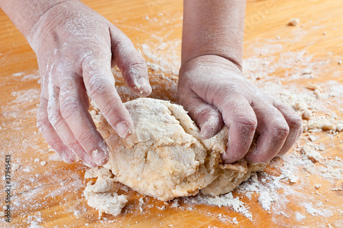 Photo: kneading with hands kneading with hands