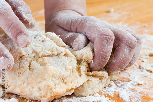Photo: kneading with your hand kneading with your hand