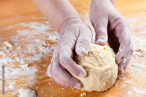 Photo: kneading with your hands kneading with your hands