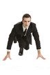 businessman pronto per sfidare il mercato