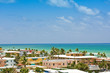 Beach scene in Hollywood Florida on a summer day