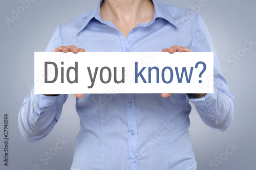 Photo: did you know did you know