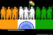 Soldier forming Indian Flag