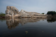 Mega floods at Recliing Buddha in Ayuttaya city,Thailand.