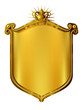goldenes Wappenschild mit Krone