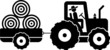 Vector: pictogram of a farmer on a tractor pictogram of a farmer on a tractor