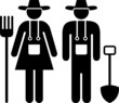 Vector: farmer pictogram farmer pictogram
