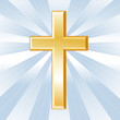 Christianity Symbol, Golden Cross, Crucifix