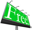 Free Word Outdoor Advertising Billboard Complimentary No-Cost