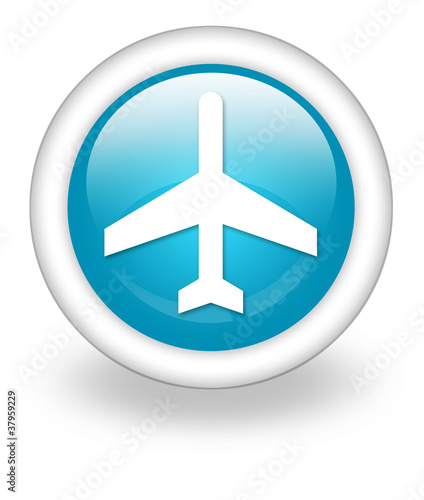 Illustration: Light Blue Icon "Airport / Airplane" Light Blue Icon "Airport / Airplane"