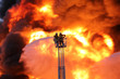 Feuerwehr vor Flammen