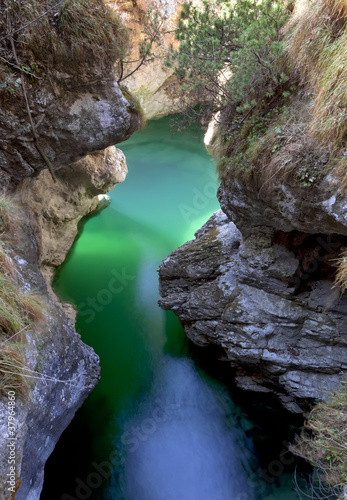 Photo: Turquoise creek in Mis Valley, Sospirolo, Italy Turquoise creek in Mis Valley, Sospirolo, Italy